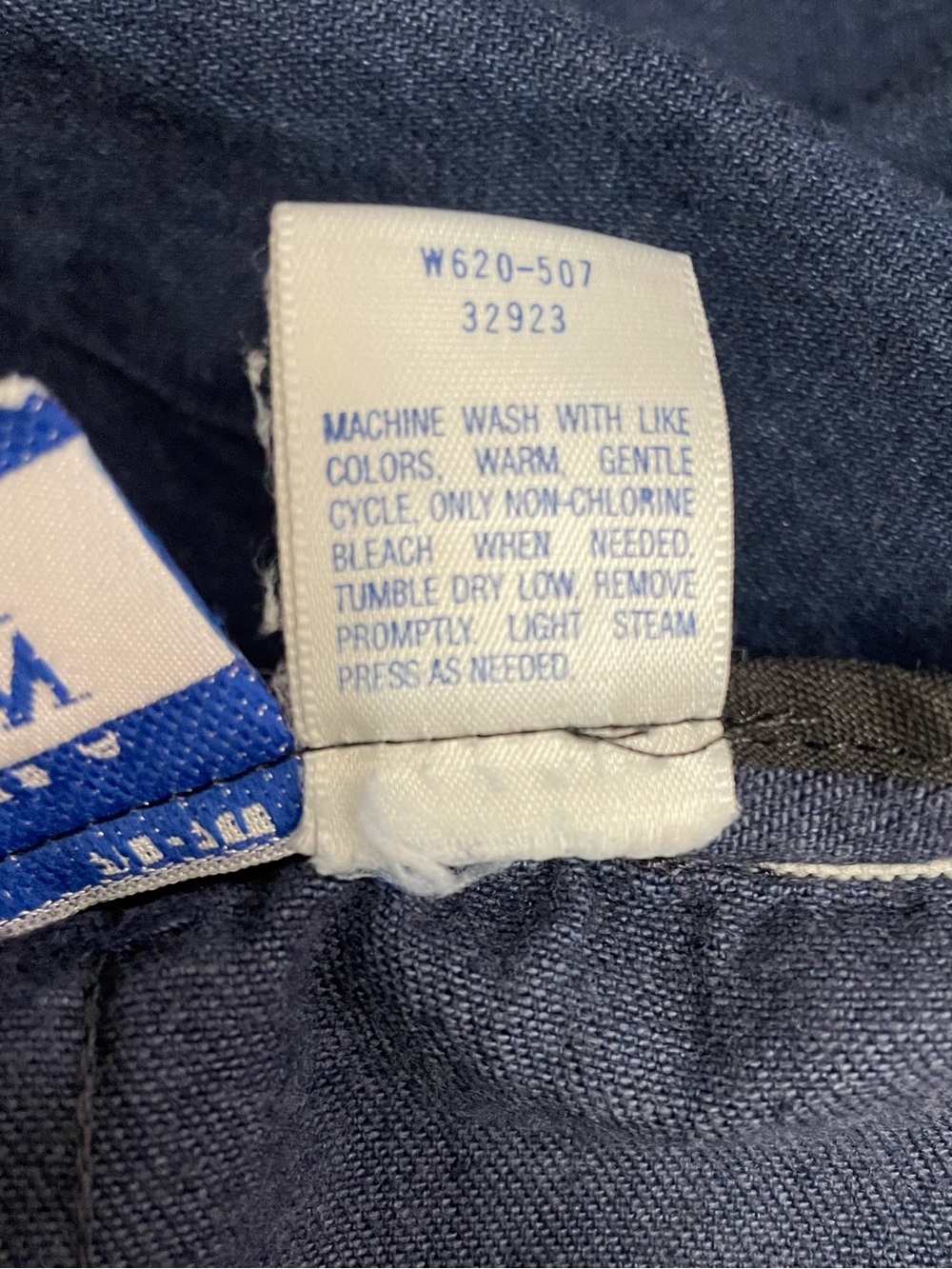Vintage Pendleton Denim Maxi Skirt 16W Blue Cotton Button Front USA A-Line - Picture 9 of 10